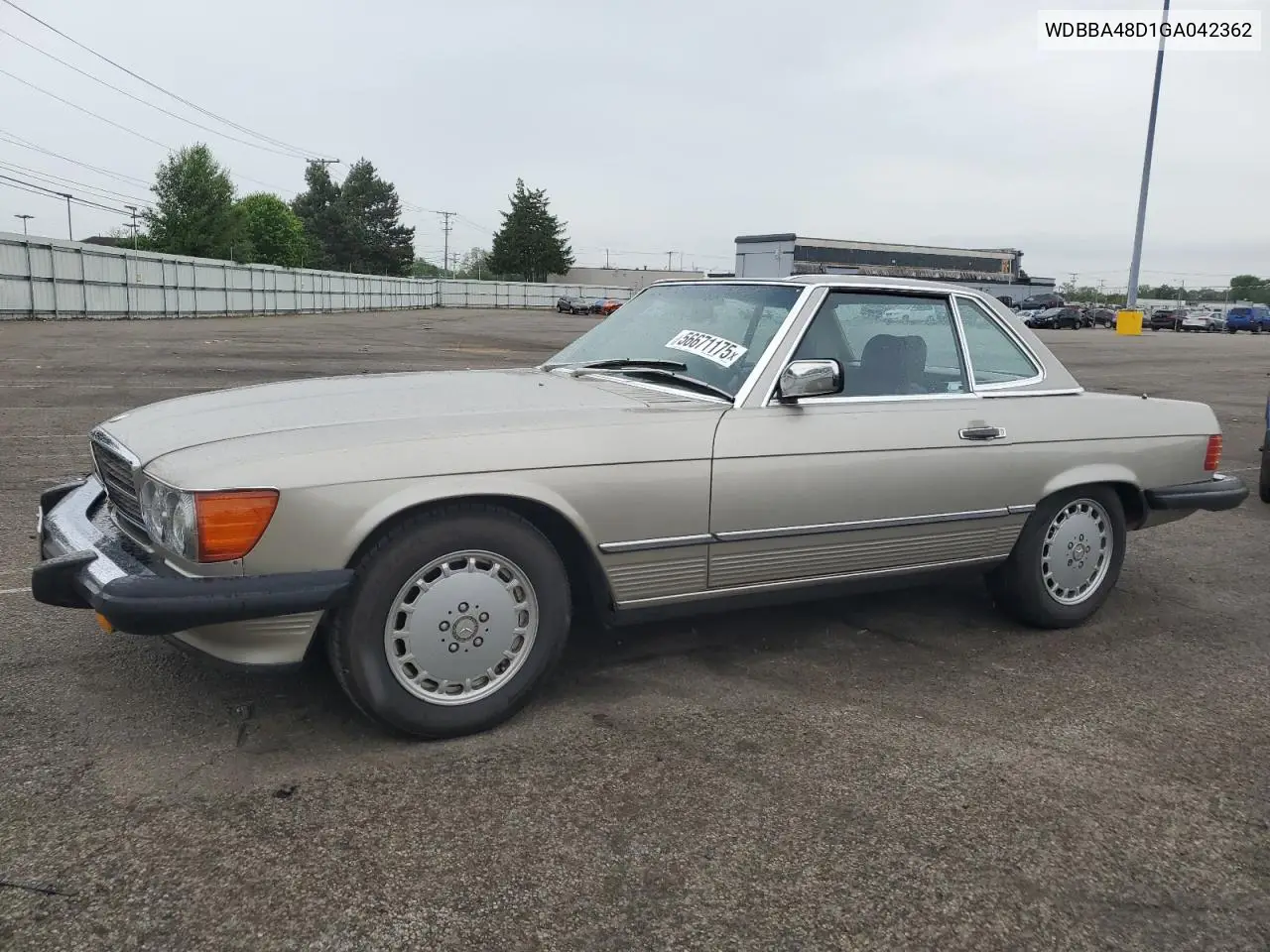 1986 Mercedes-Benz 560 Sl VIN: WDBBA48D1GA042362 Lot: 56671175