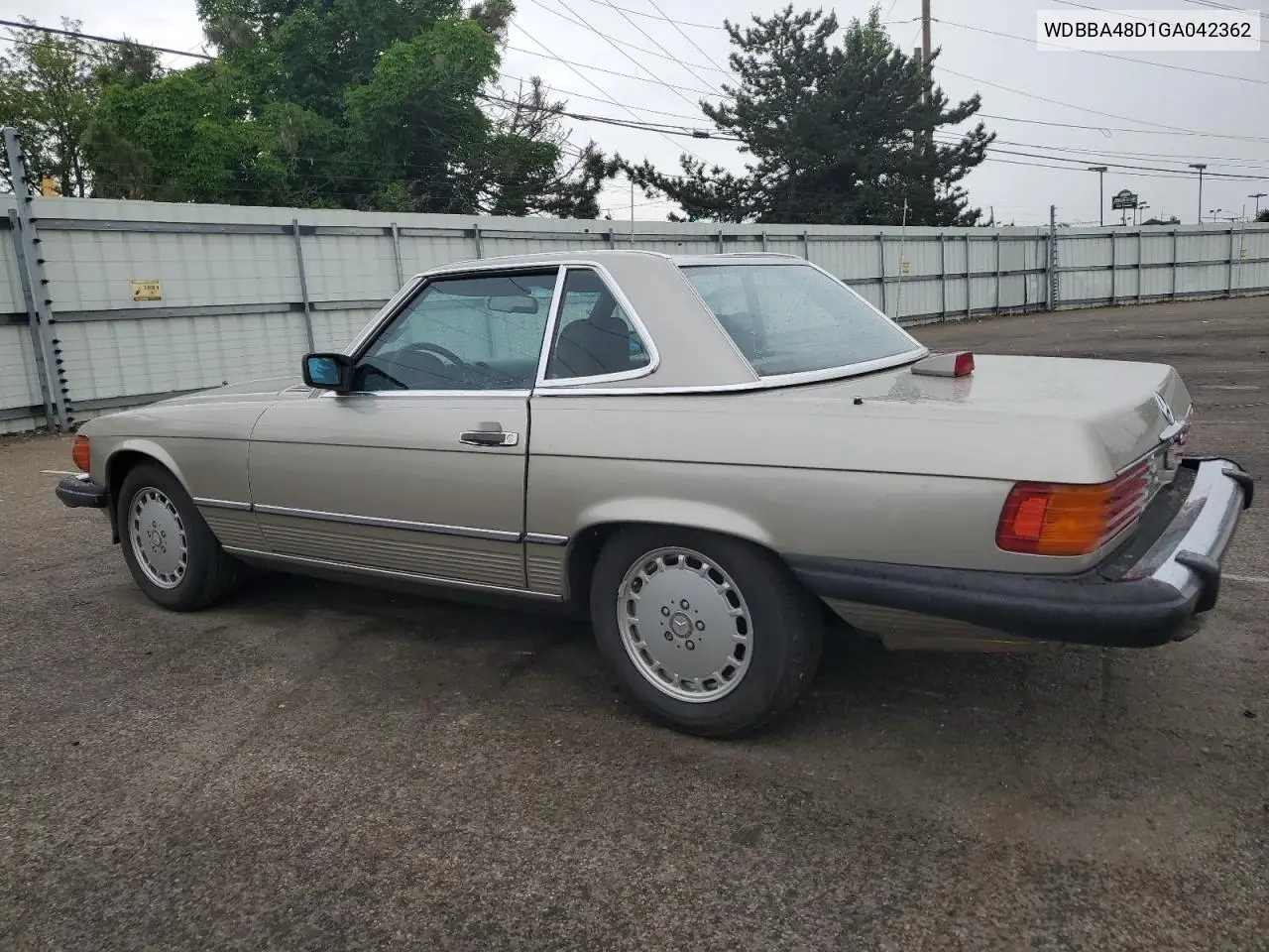 1986 Mercedes-Benz 560 Sl VIN: WDBBA48D1GA042362 Lot: 56671175