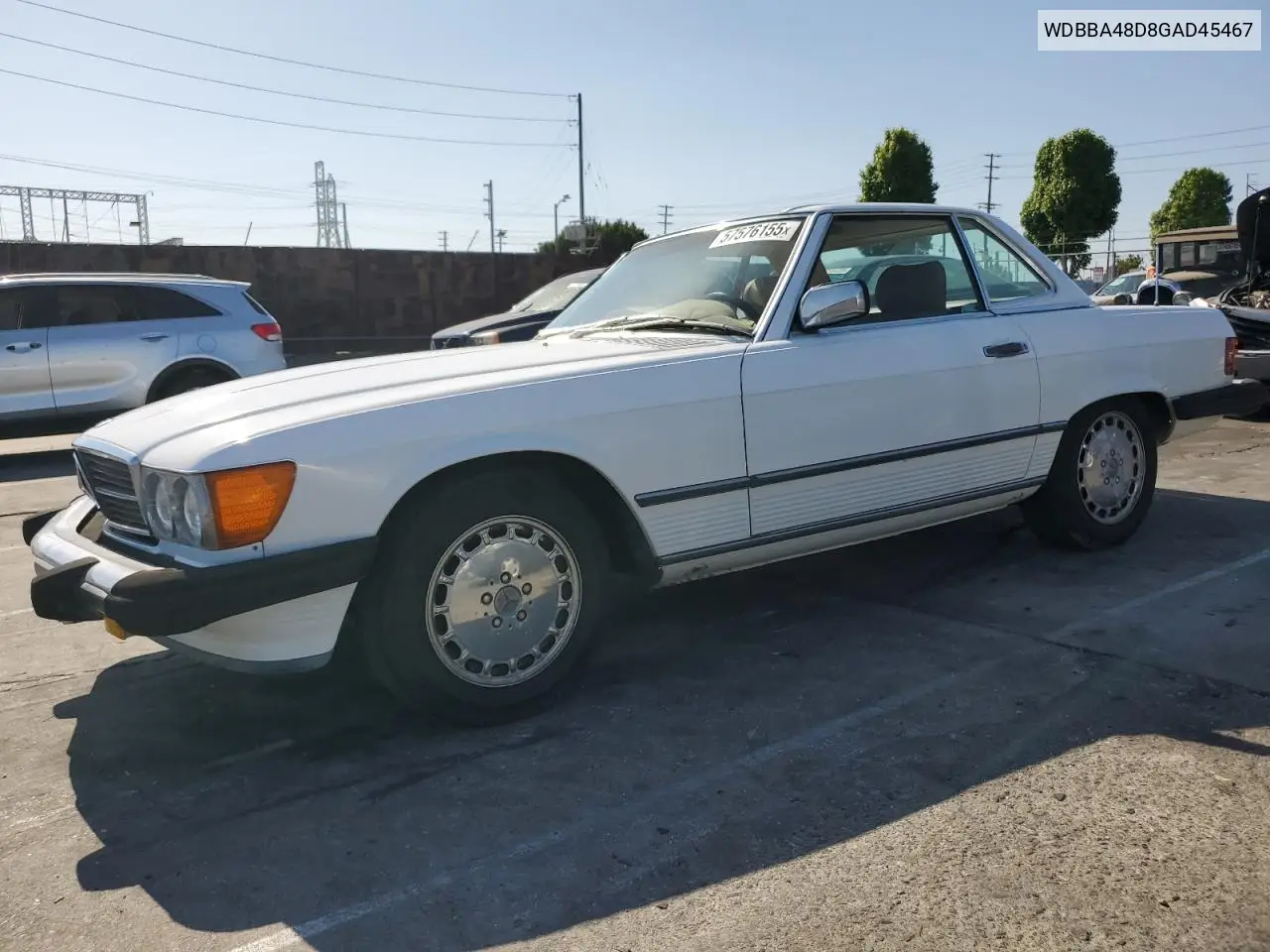 1986 Mercedes-Benz 560 Sl VIN: WDBBA48D8GAD45467 Lot: 57576155