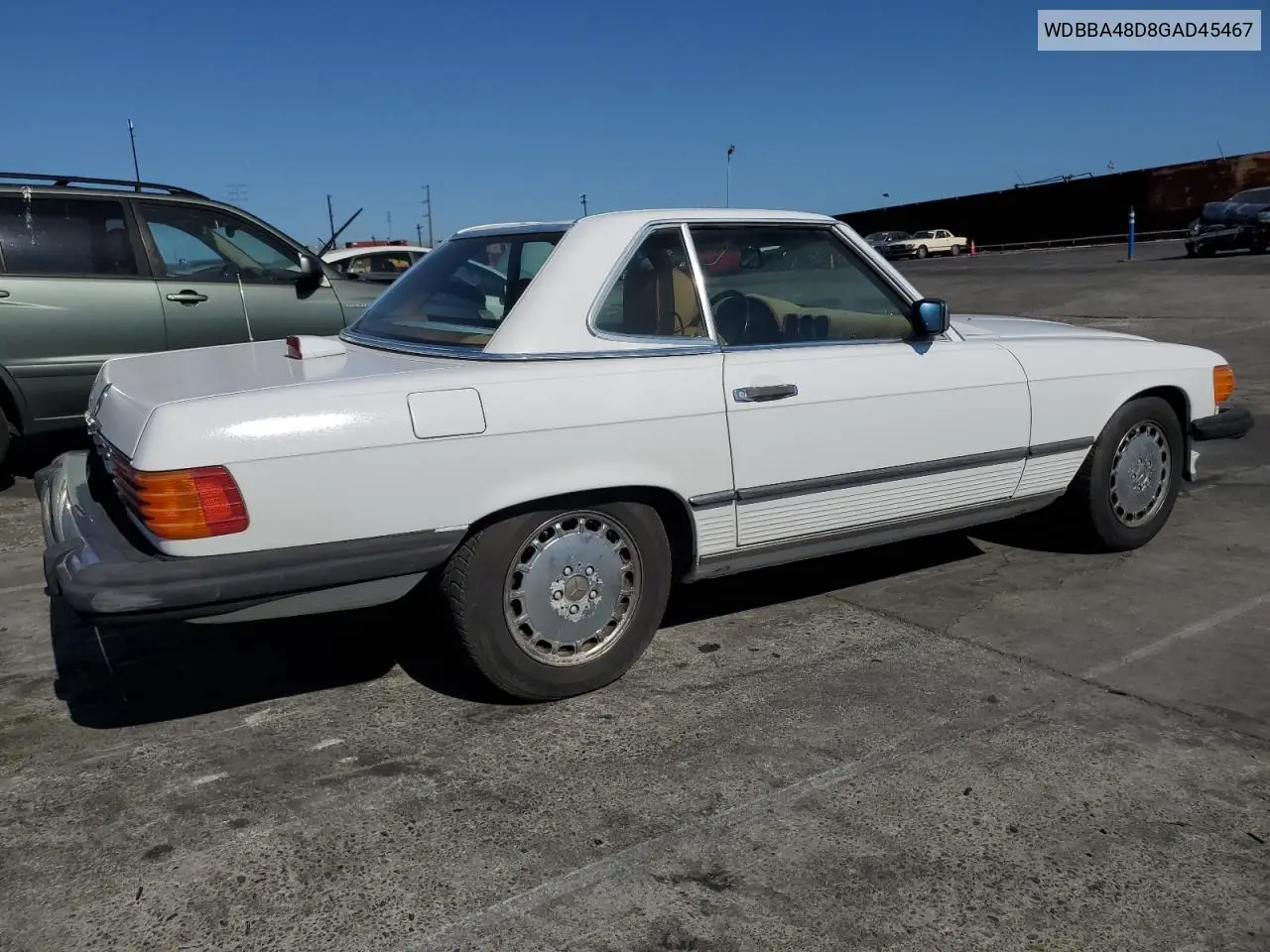 1986 Mercedes-Benz 560 Sl VIN: WDBBA48D8GAD45467 Lot: 57576155