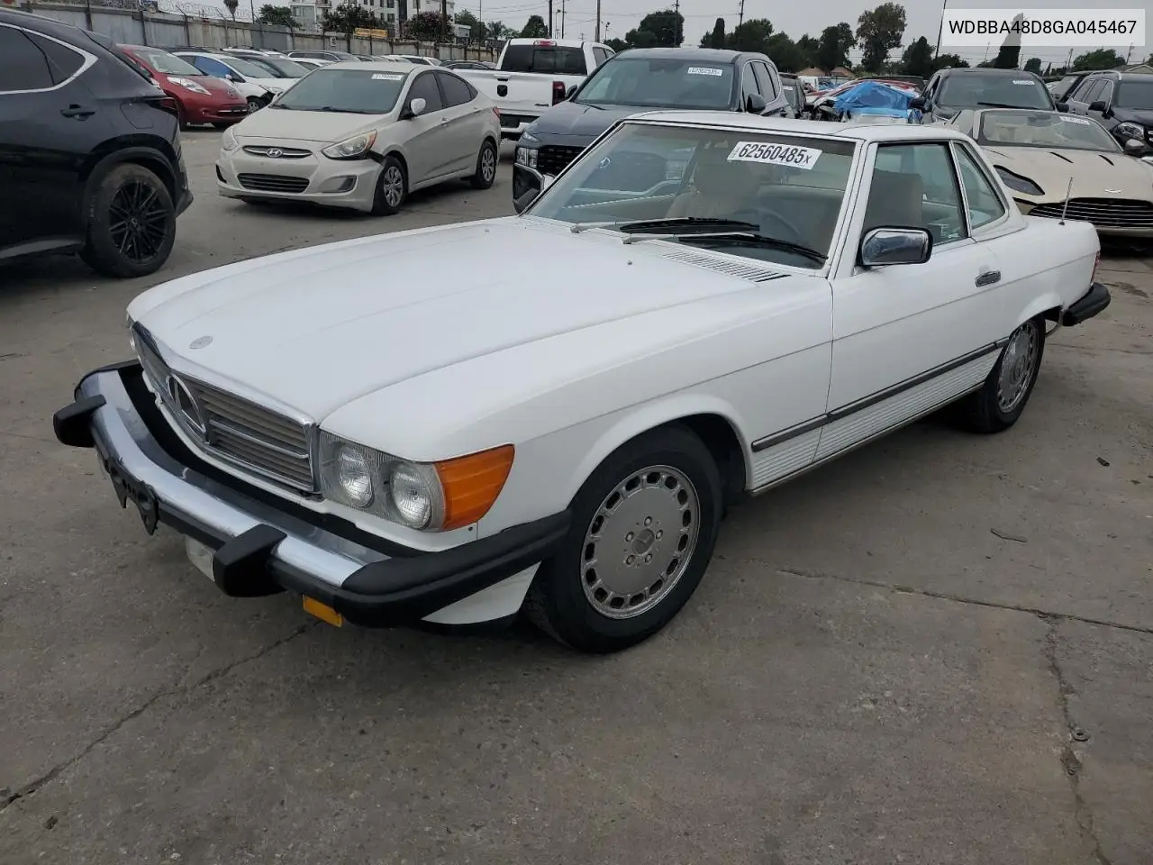 1986 Mercedes-Benz 560 Sl VIN: WDBBA48D8GA045467 Lot: 62560485