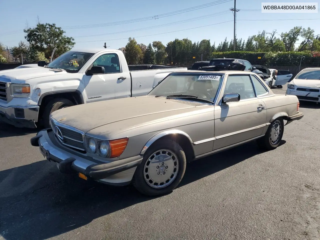 1986 Mercedes-Benz 560 Sl VIN: WDBBA48D0GA041865 Lot: 63091485