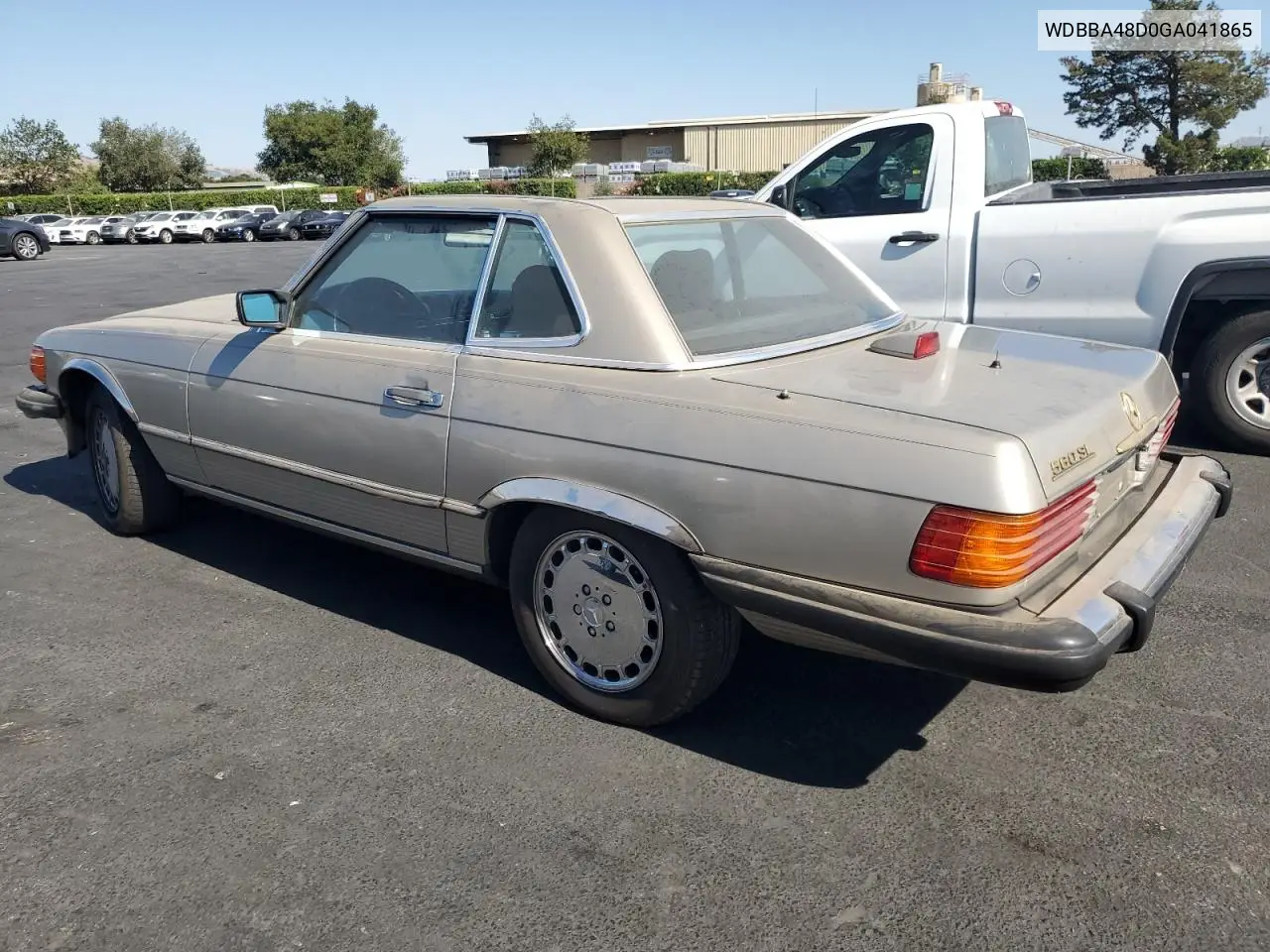 1986 Mercedes-Benz 560 Sl VIN: WDBBA48D0GA041865 Lot: 63091485