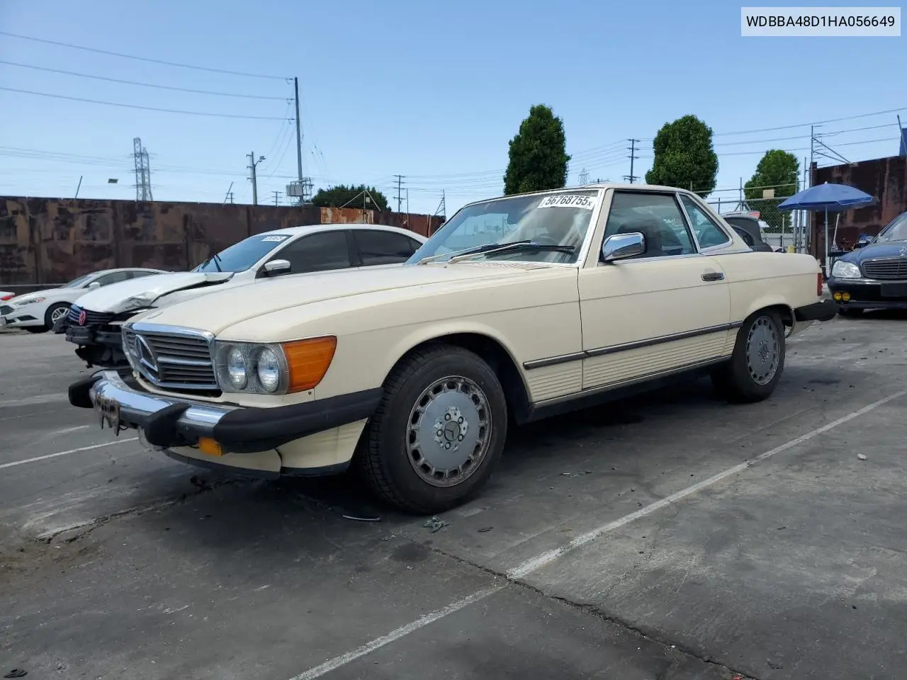 1987 Mercedes-Benz 560 Sl VIN: WDBBA48D1HA056649 Lot: 56768755