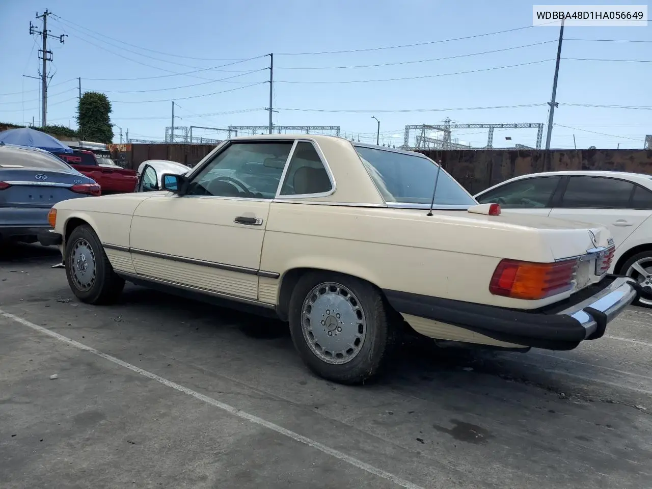 1987 Mercedes-Benz 560 Sl VIN: WDBBA48D1HA056649 Lot: 56768755