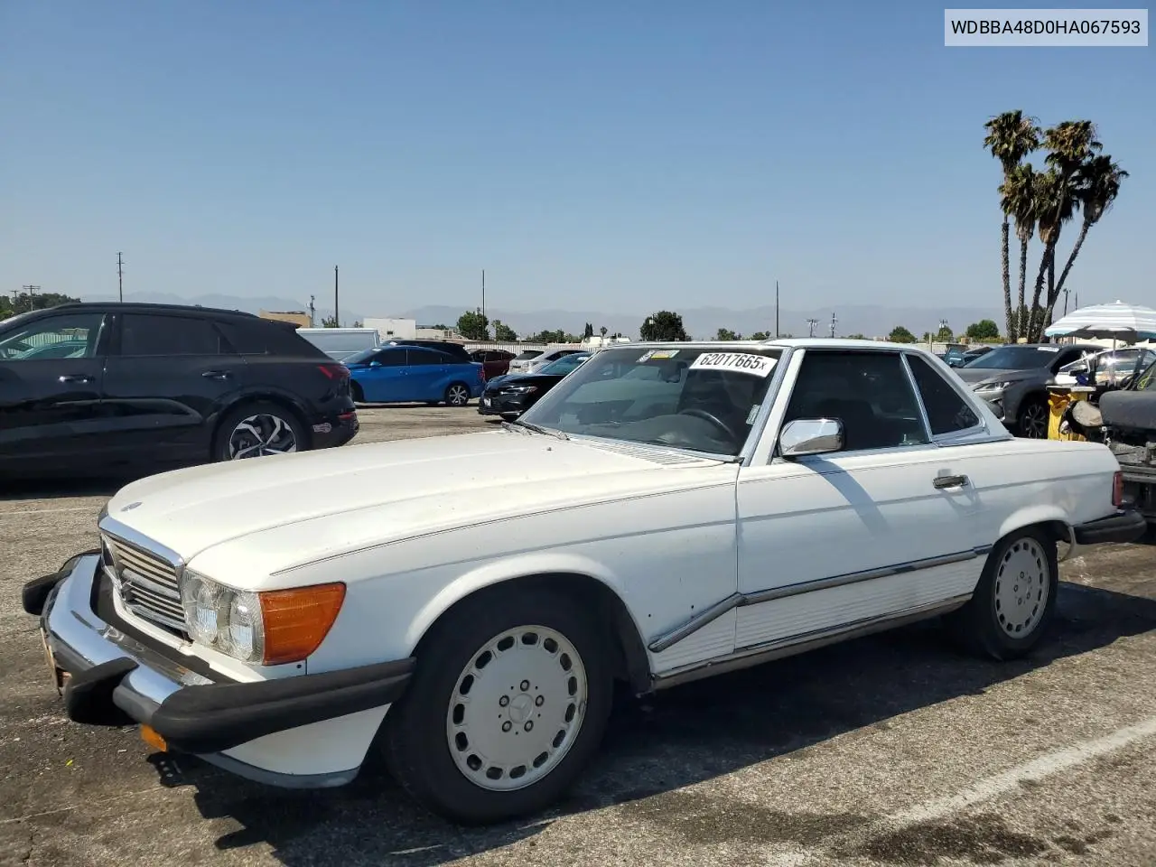 1987 Mercedes-Benz 560 Sl VIN: WDBBA48D0HA067593 Lot: 62017665