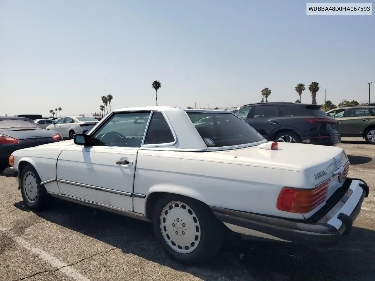 1987 Mercedes-Benz 560 Sl VIN: WDBBA48D0HA067593 Lot: 62017665