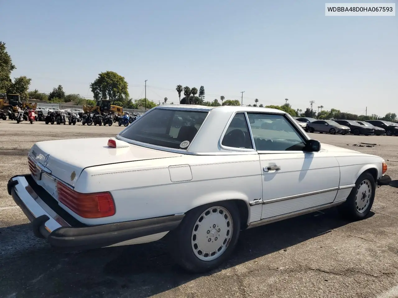 1987 Mercedes-Benz 560 Sl VIN: WDBBA48D0HA067593 Lot: 62017665