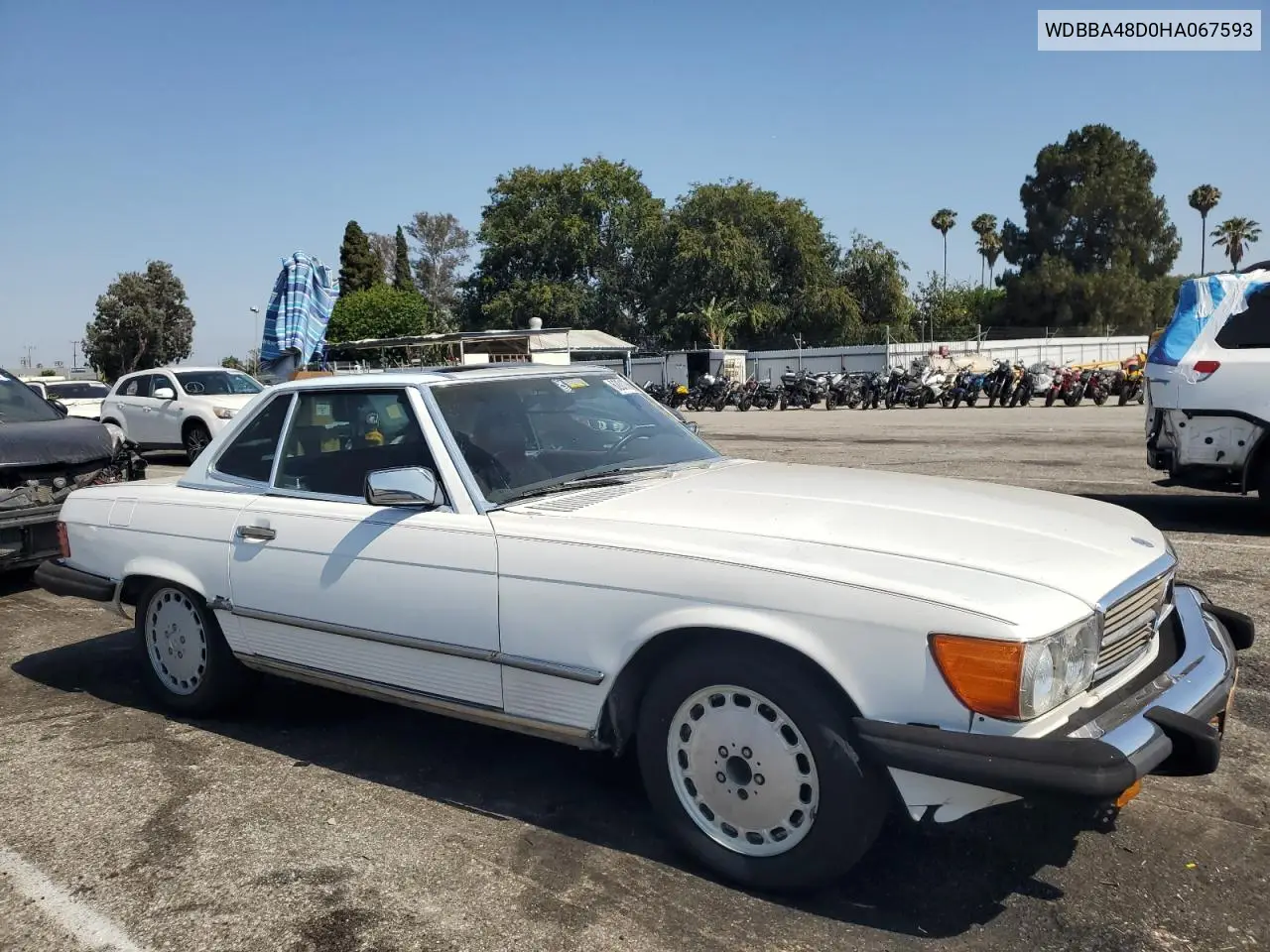 1987 Mercedes-Benz 560 Sl VIN: WDBBA48D0HA067593 Lot: 62017665
