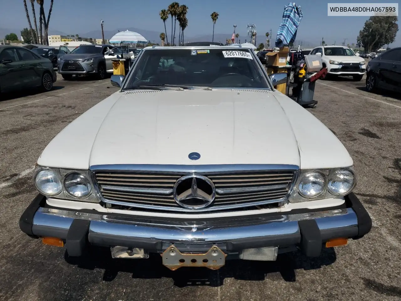 1987 Mercedes-Benz 560 Sl VIN: WDBBA48D0HA067593 Lot: 62017665