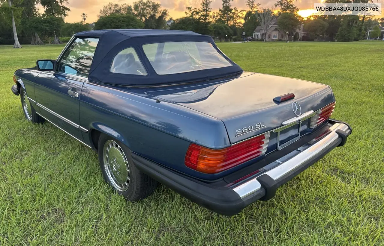 1988 Mercedes Benz 560 Sl VIN: WDBBA48DXJQ085766 Lot: 54797875