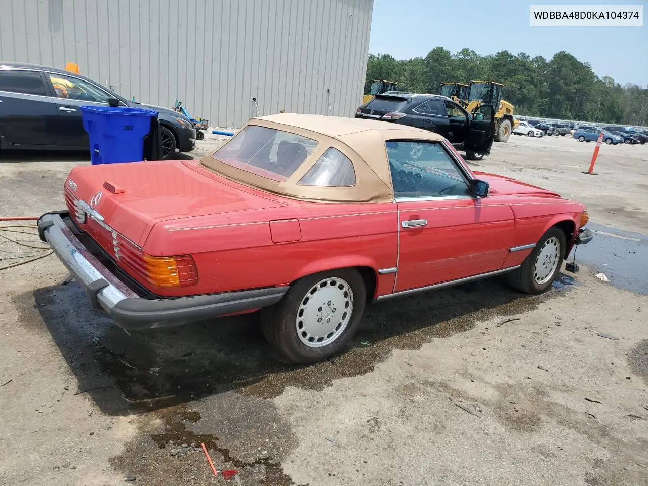 1989 Mercedes-Benz 560 Sl VIN: WDBBA48D0KA104374 Lot: 61547645