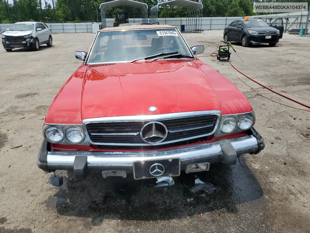 1989 Mercedes-Benz 560 Sl VIN: WDBBA48D0KA104374 Lot: 61547645