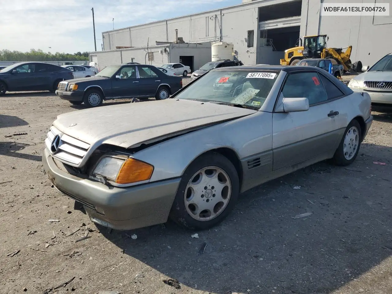 1990 Mercedes-Benz 300 Sl VIN: WDBFA61E3LF004726 Lot: 58717095