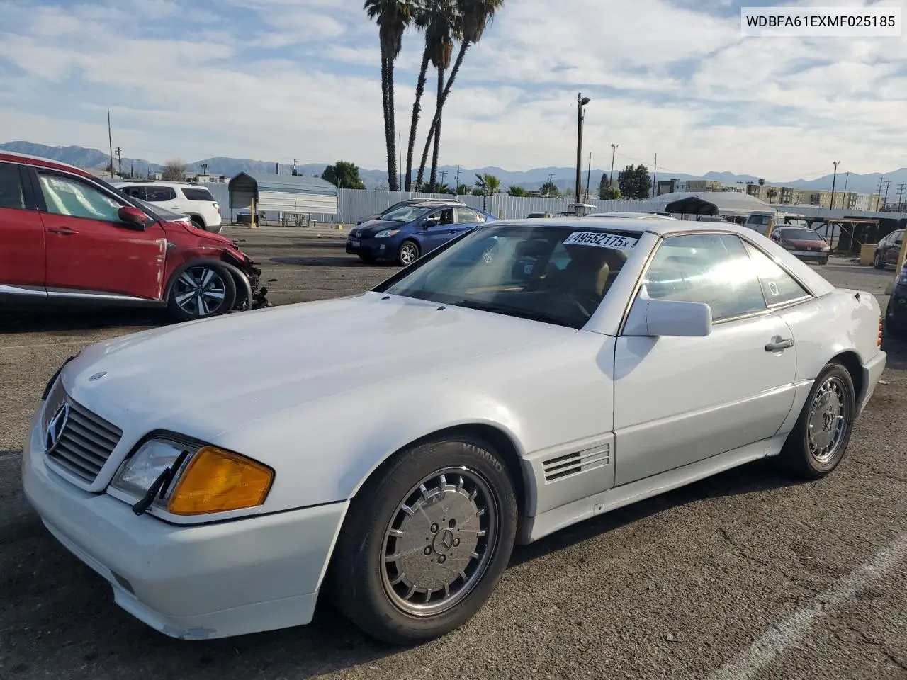 1991 Mercedes-Benz 300 Sl VIN: WDBFA61EXMF025185 Lot: 49552175