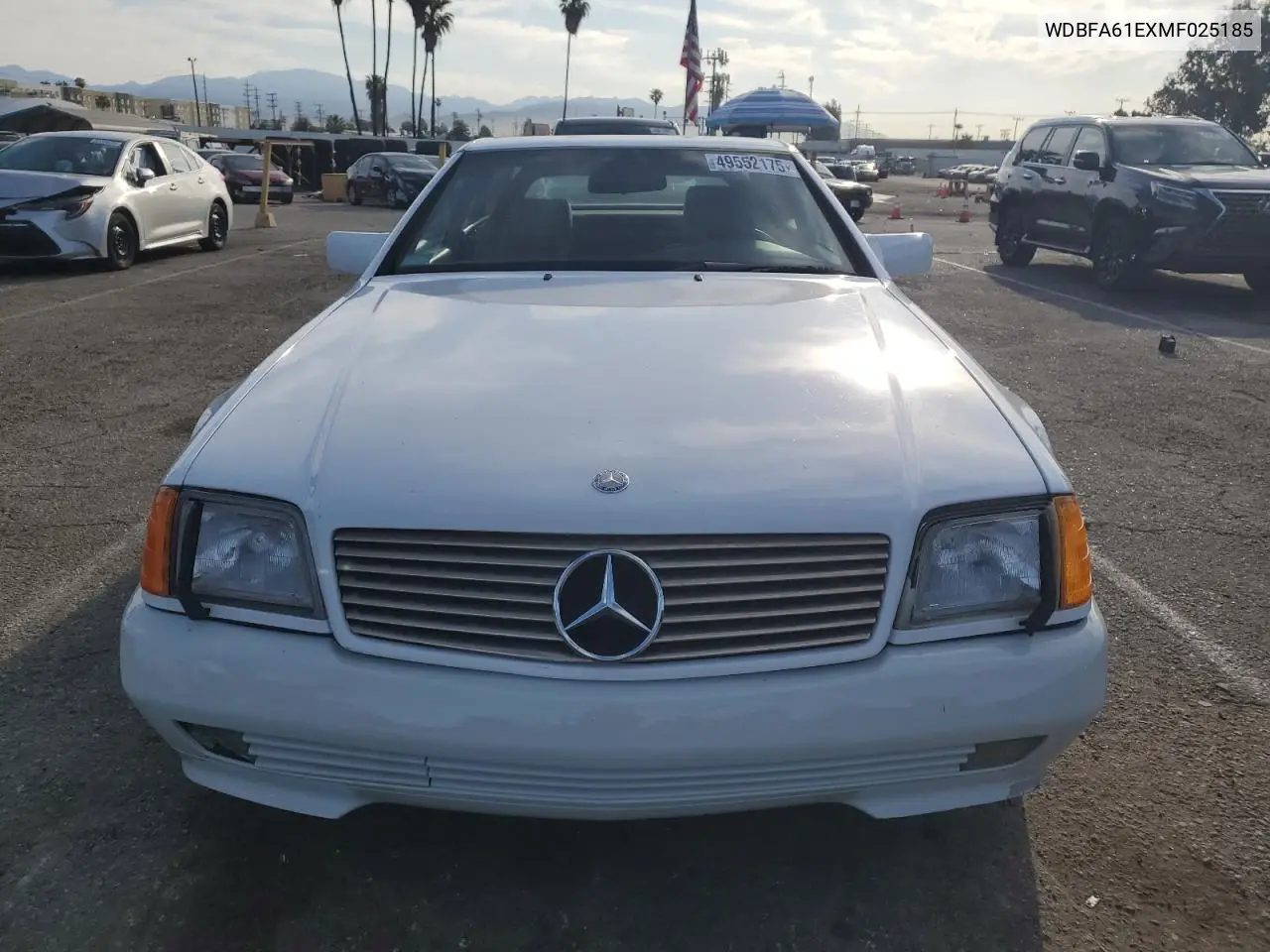 1991 Mercedes-Benz 300 Sl VIN: WDBFA61EXMF025185 Lot: 49552175