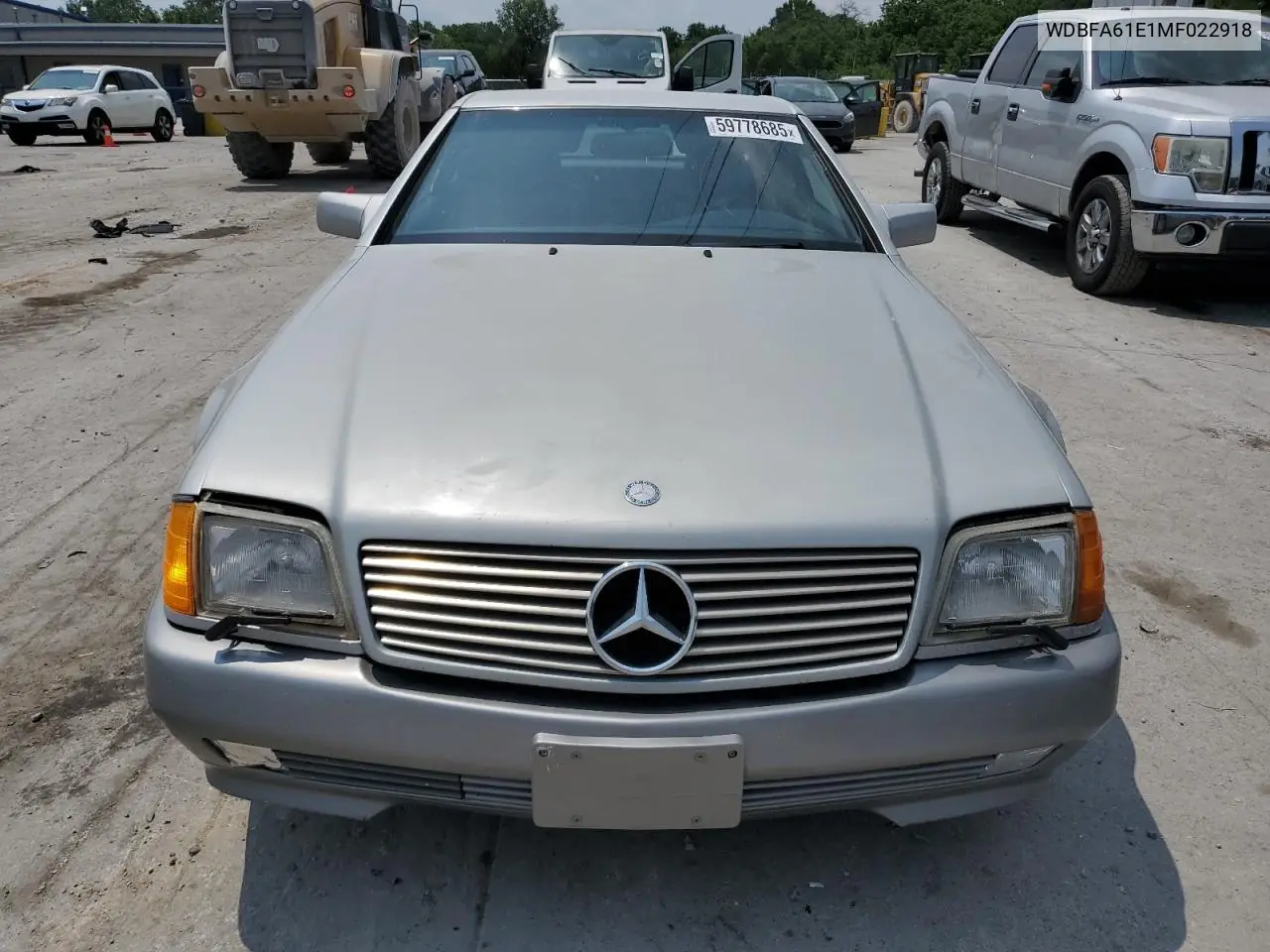 1991 Mercedes-Benz 300 Sl VIN: WDBFA61E1MF022918 Lot: 59778685