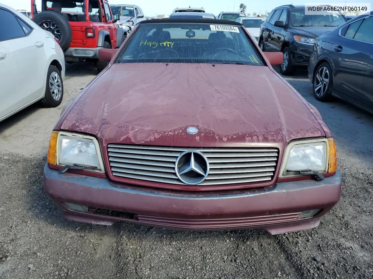 1992 Mercedes-Benz 500 Sl VIN: WDBFA66E2NF060149 Lot: 58607105