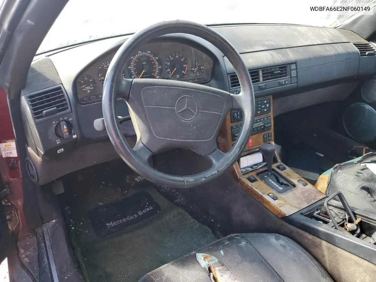 1992 Mercedes-Benz 500 Sl VIN: WDBFA66E2NF060149 Lot: 58607105