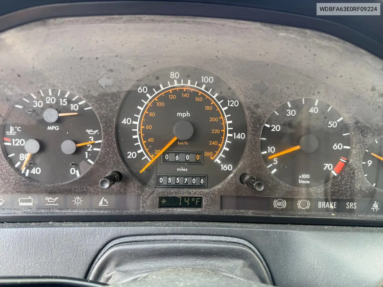 1994 Mercedes-Benz Sl 320 VIN: WDBFA63E0RF09224 Lot: 58923925