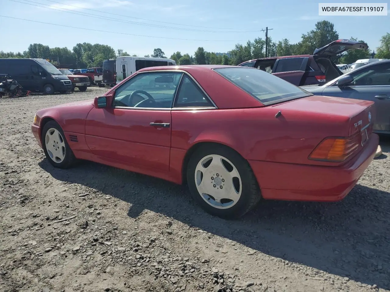 1995 Mercedes-Benz Sl 500 VIN: WDBFA67E5SF119107 Lot: 60165755