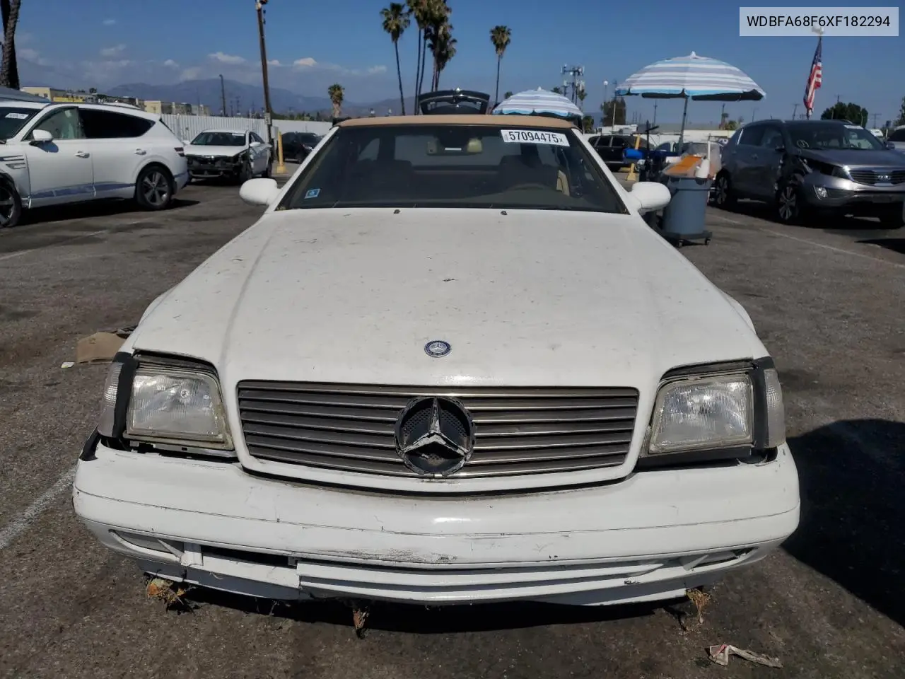 1999 Mercedes-Benz Sl 500 VIN: WDBFA68F6XF182294 Lot: 57094475