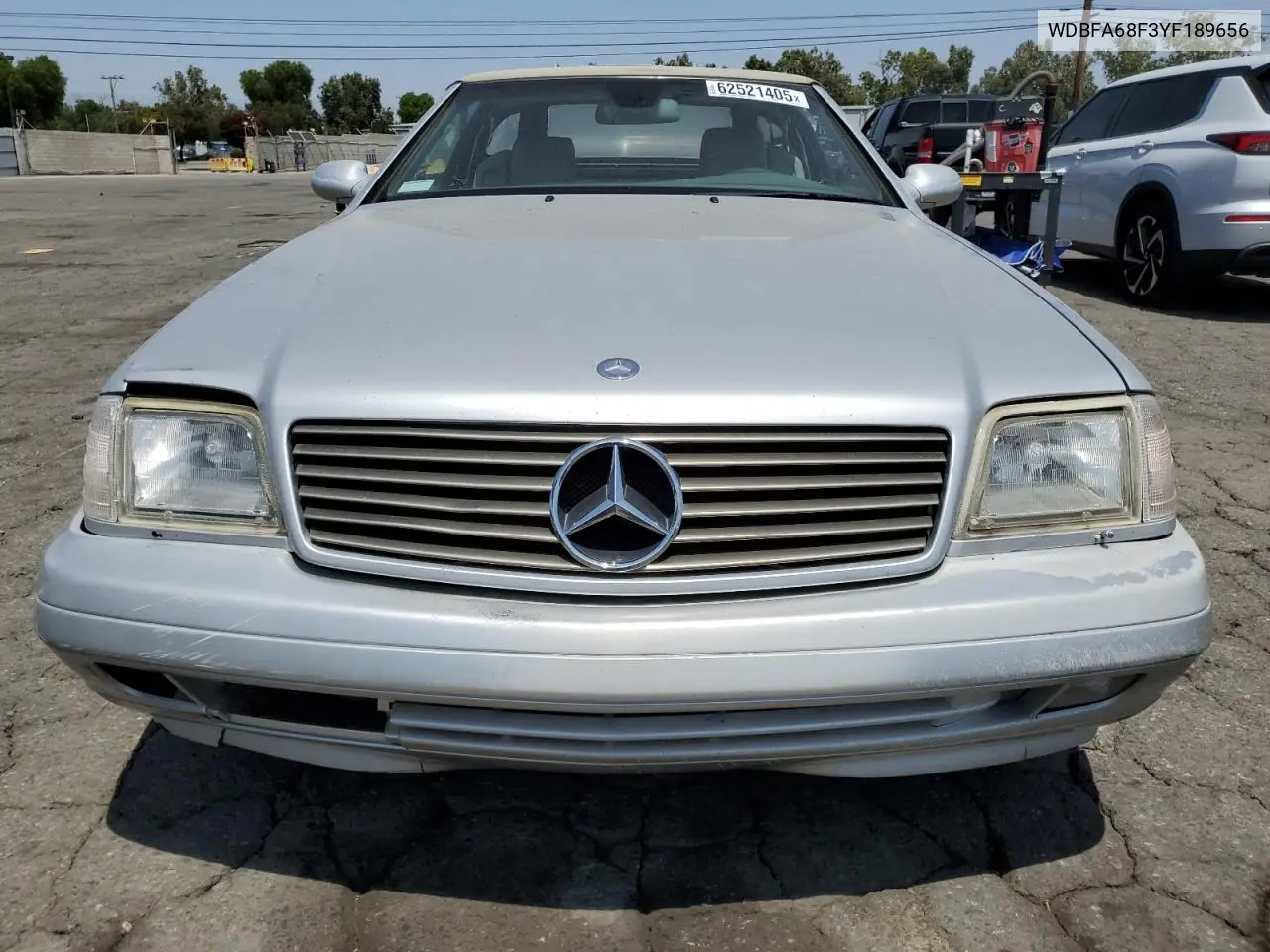 2000 Mercedes-Benz Sl 500 VIN: WDBFA68F3YF189656 Lot: 62521405