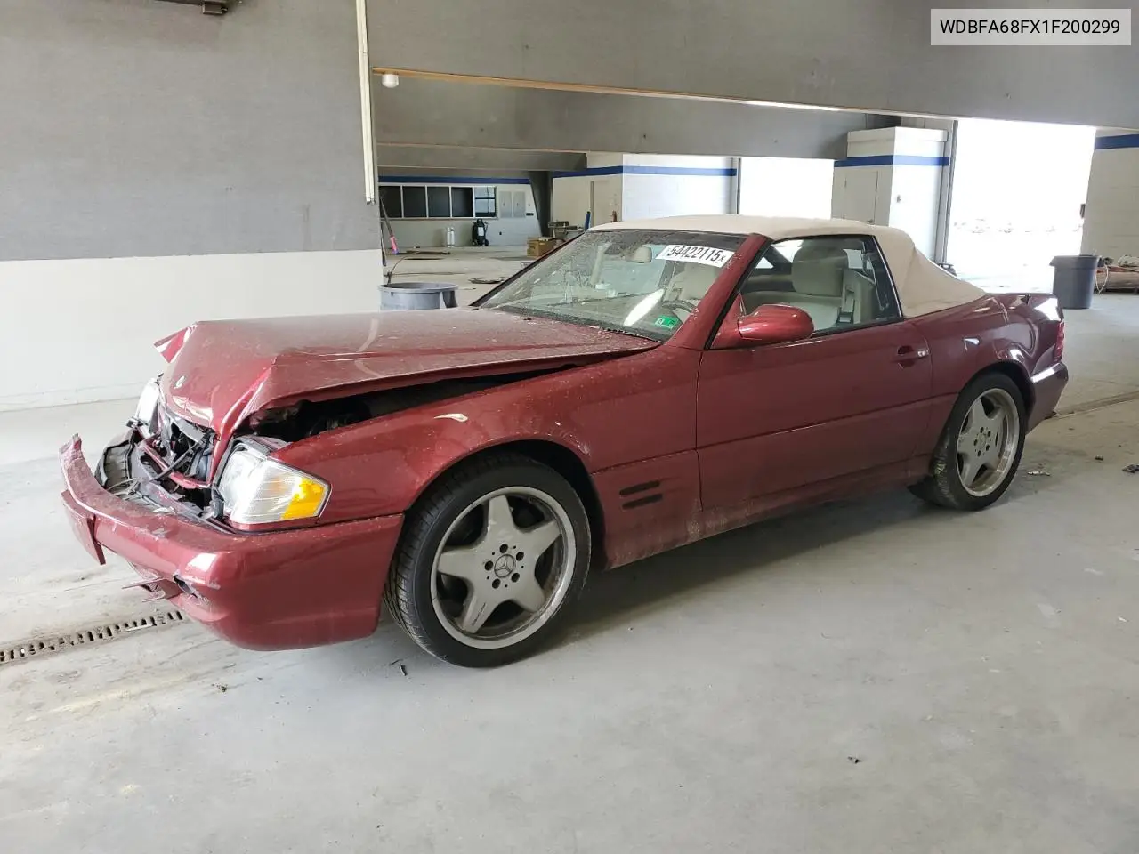 2001 Mercedes-Benz Sl 500 VIN: WDBFA68FX1F200299 Lot: 54422115
