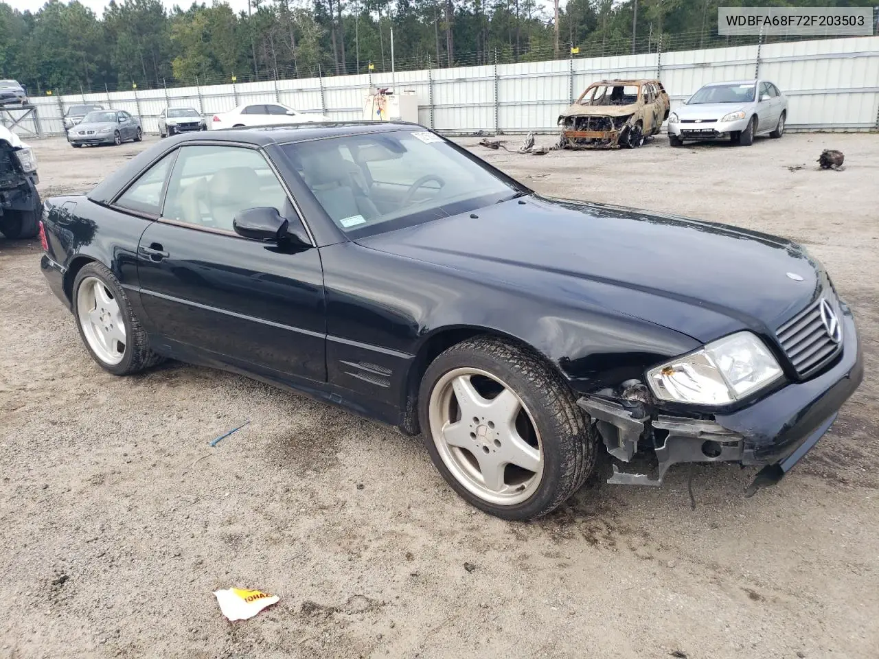 2002 Mercedes-Benz Sl 500 VIN: WDBFA68F72F203503 Lot: 49415215