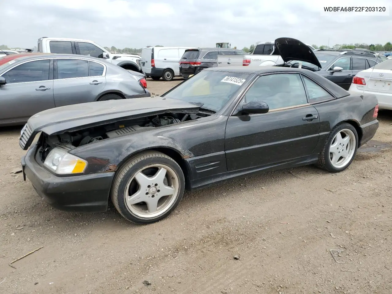 2002 Mercedes-Benz Sl 500 VIN: WDBFA68F22F203120 Lot: 56141525
