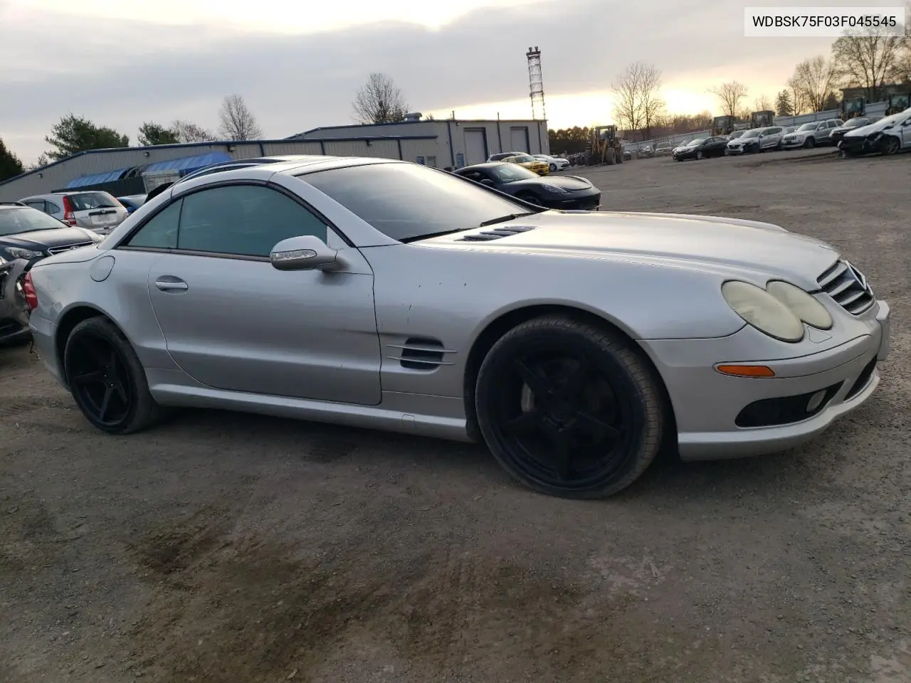 2003 Mercedes-Benz Sl 500R VIN: WDBSK75F03F045545 Lot: 49281175