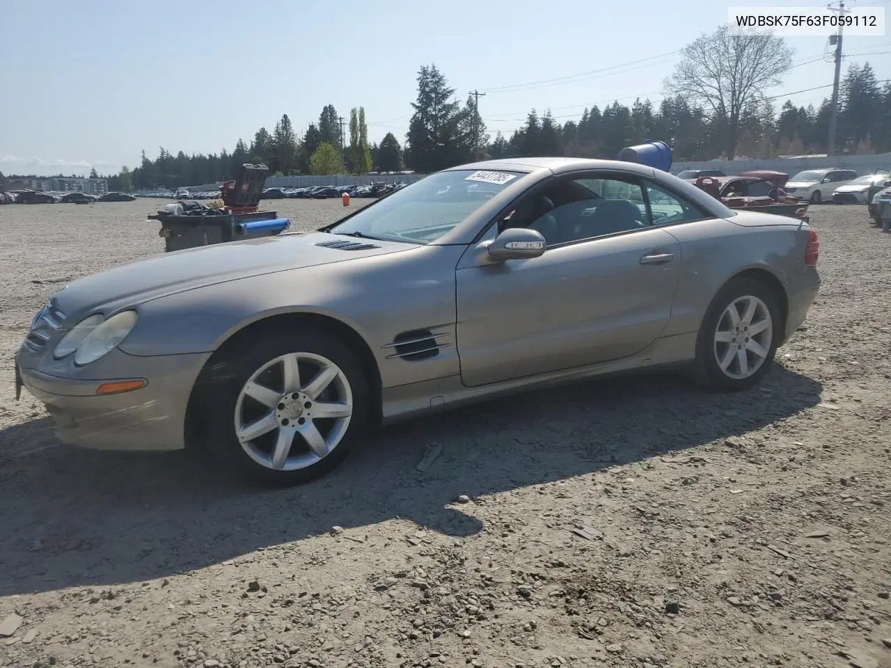 2003 Mercedes-Benz Sl 500R VIN: WDBSK75F63F059112 Lot: 54437785