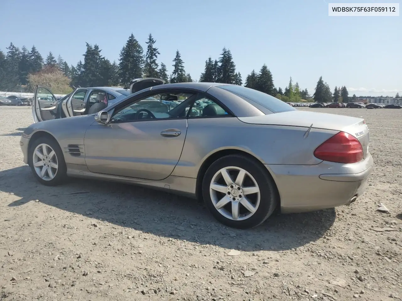 2003 Mercedes-Benz Sl 500R VIN: WDBSK75F63F059112 Lot: 54437785