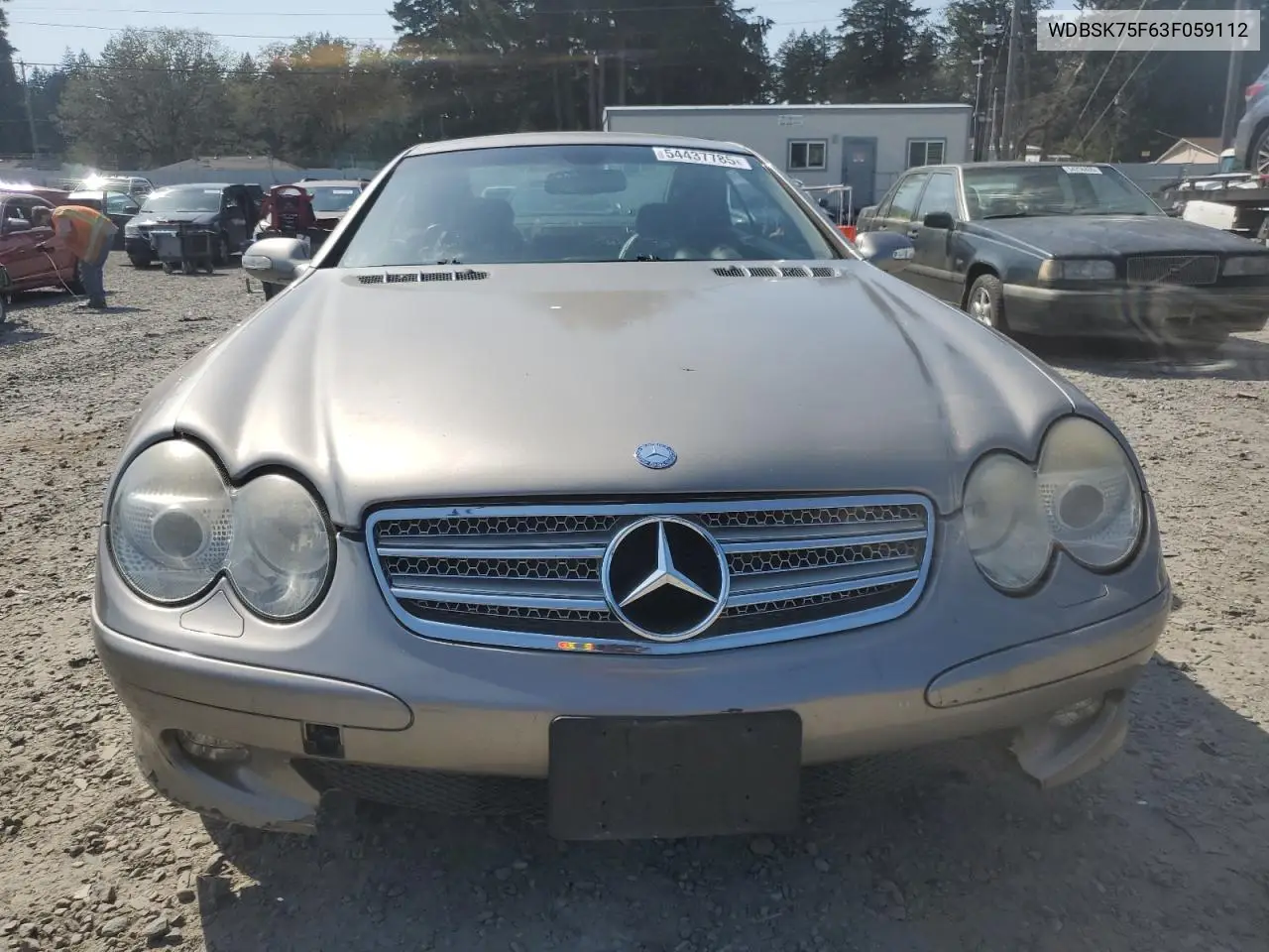2003 Mercedes-Benz Sl 500R VIN: WDBSK75F63F059112 Lot: 54437785