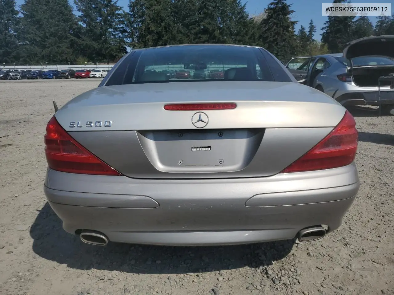 2003 Mercedes-Benz Sl 500R VIN: WDBSK75F63F059112 Lot: 54437785