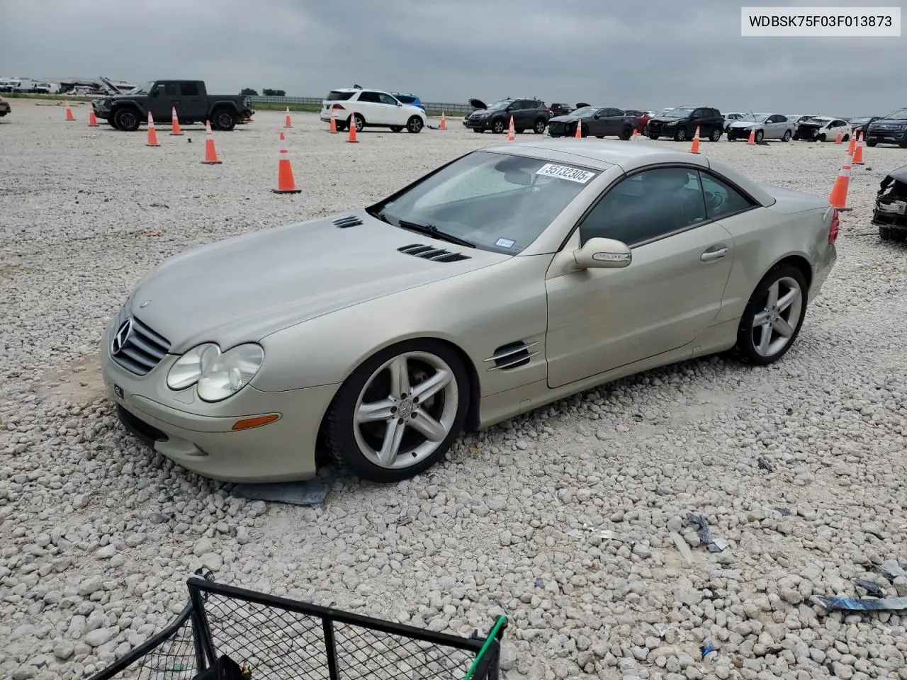 2003 Mercedes-Benz Sl 500R VIN: WDBSK75F03F013873 Lot: 55132305