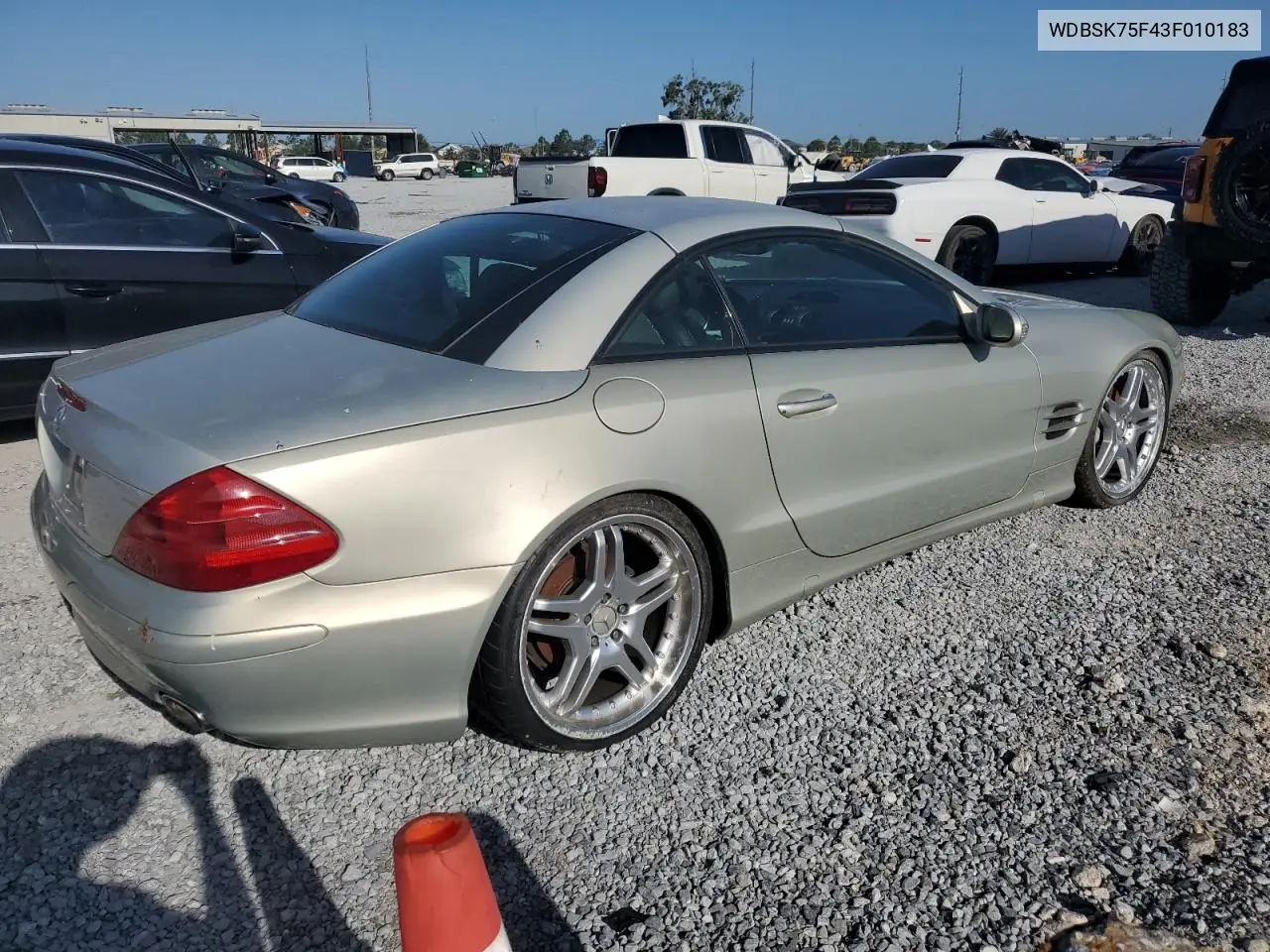 2003 Mercedes-Benz Sl 500R VIN: WDBSK75F43F010183 Lot: 55220355
