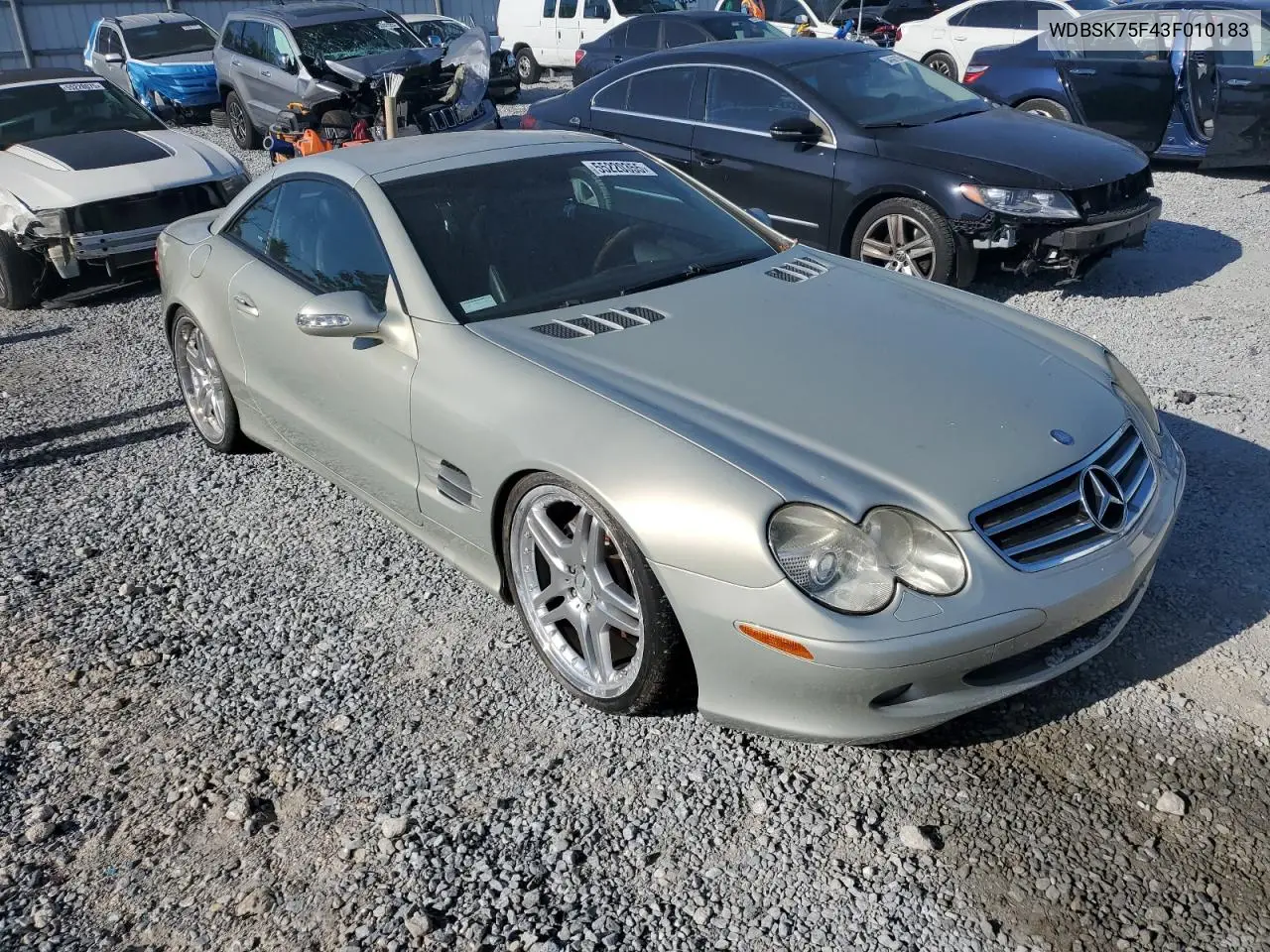 2003 Mercedes-Benz Sl 500R VIN: WDBSK75F43F010183 Lot: 55220355