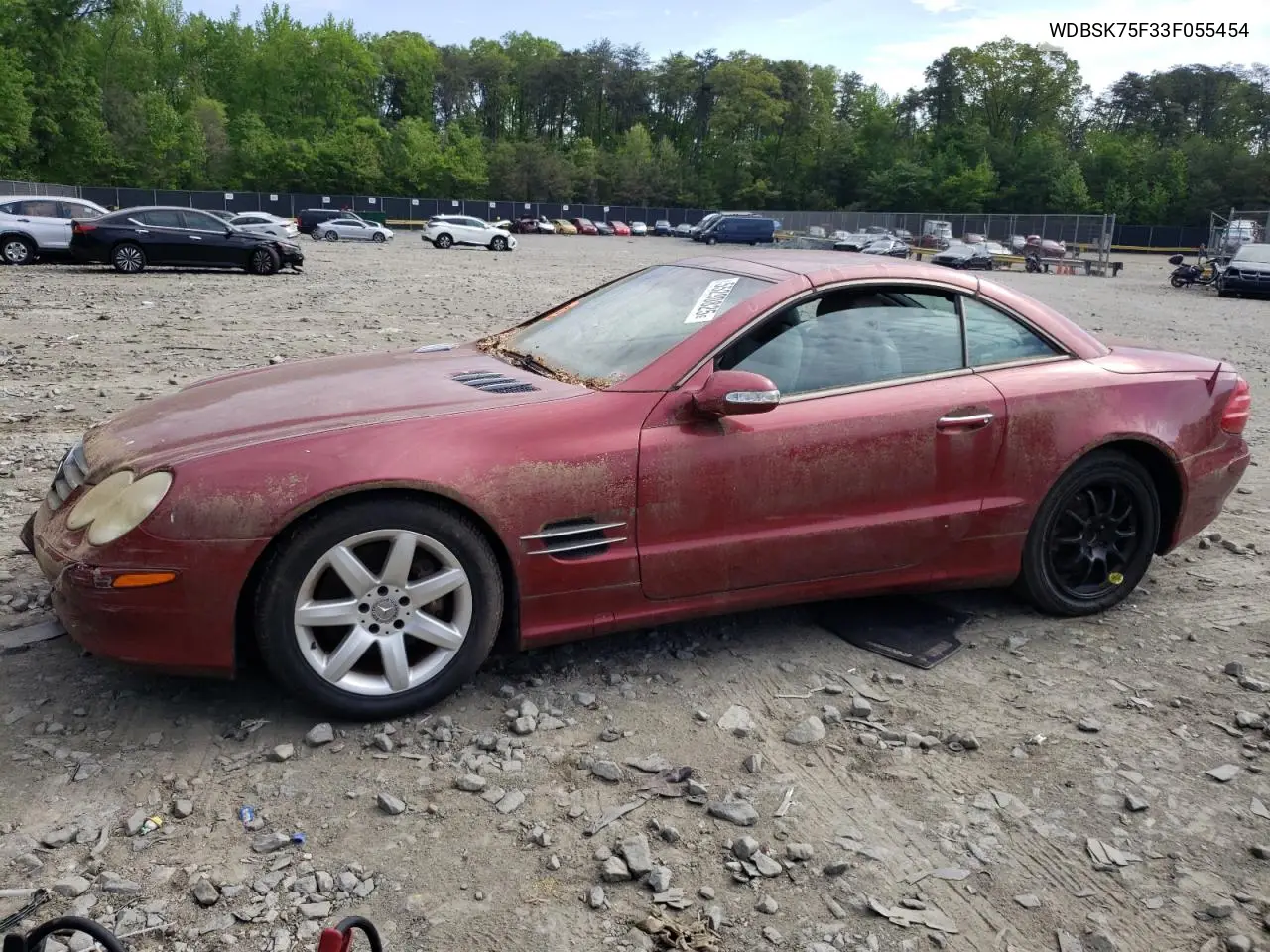 2003 Mercedes-Benz Sl 500R VIN: WDBSK75F33F055454 Lot: 55290825