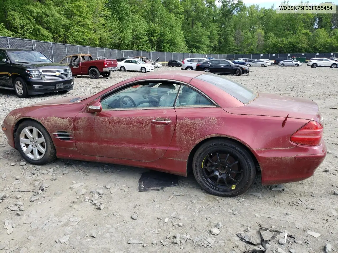 2003 Mercedes-Benz Sl 500R VIN: WDBSK75F33F055454 Lot: 55290825