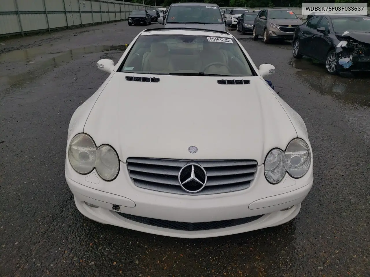 2003 Mercedes-Benz Sl 500R VIN: WDBSK75F03F033637 Lot: 55441235