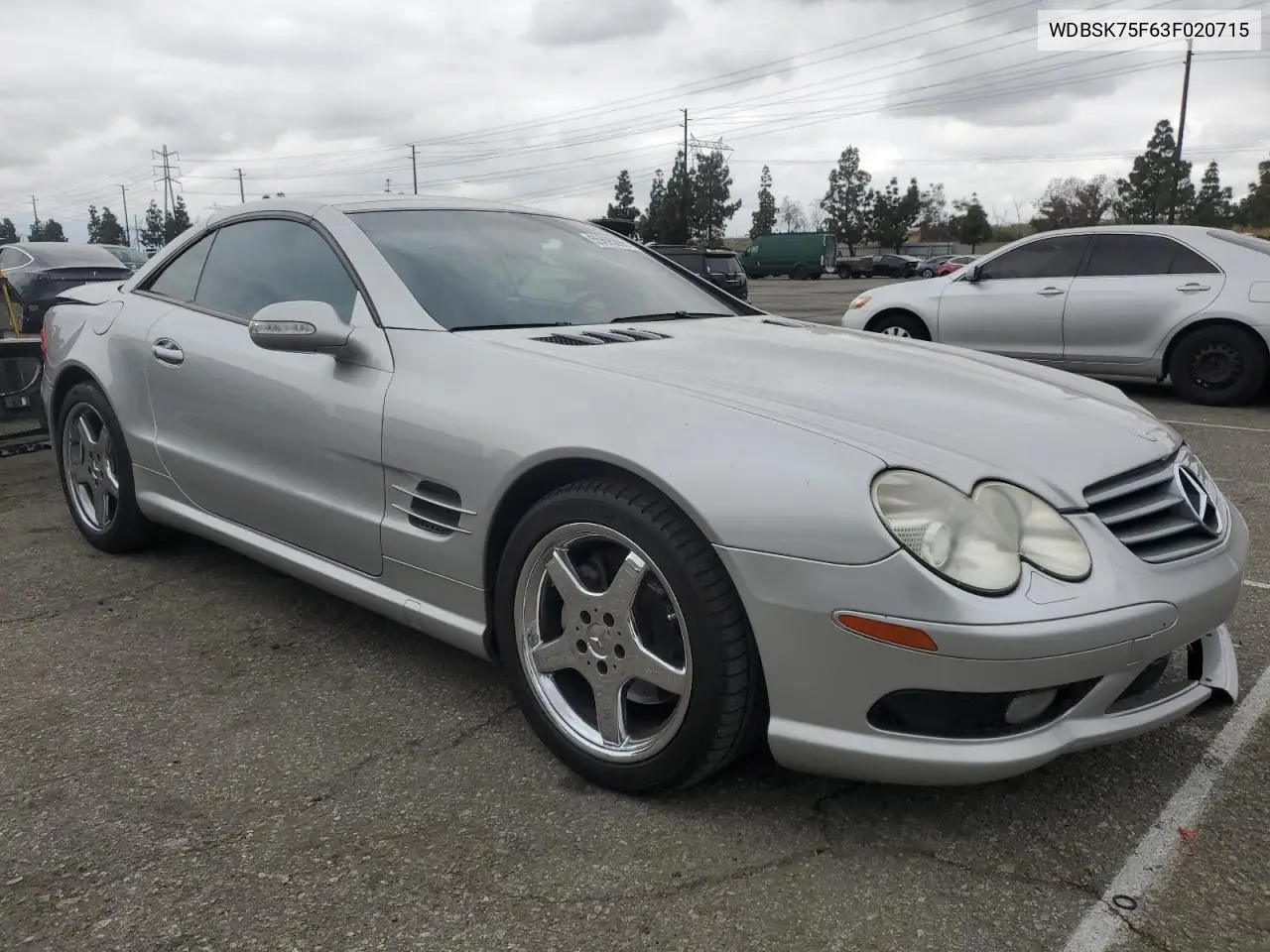 2003 Mercedes-Benz Sl 500R VIN: WDBSK75F63F020715 Lot: 55695695