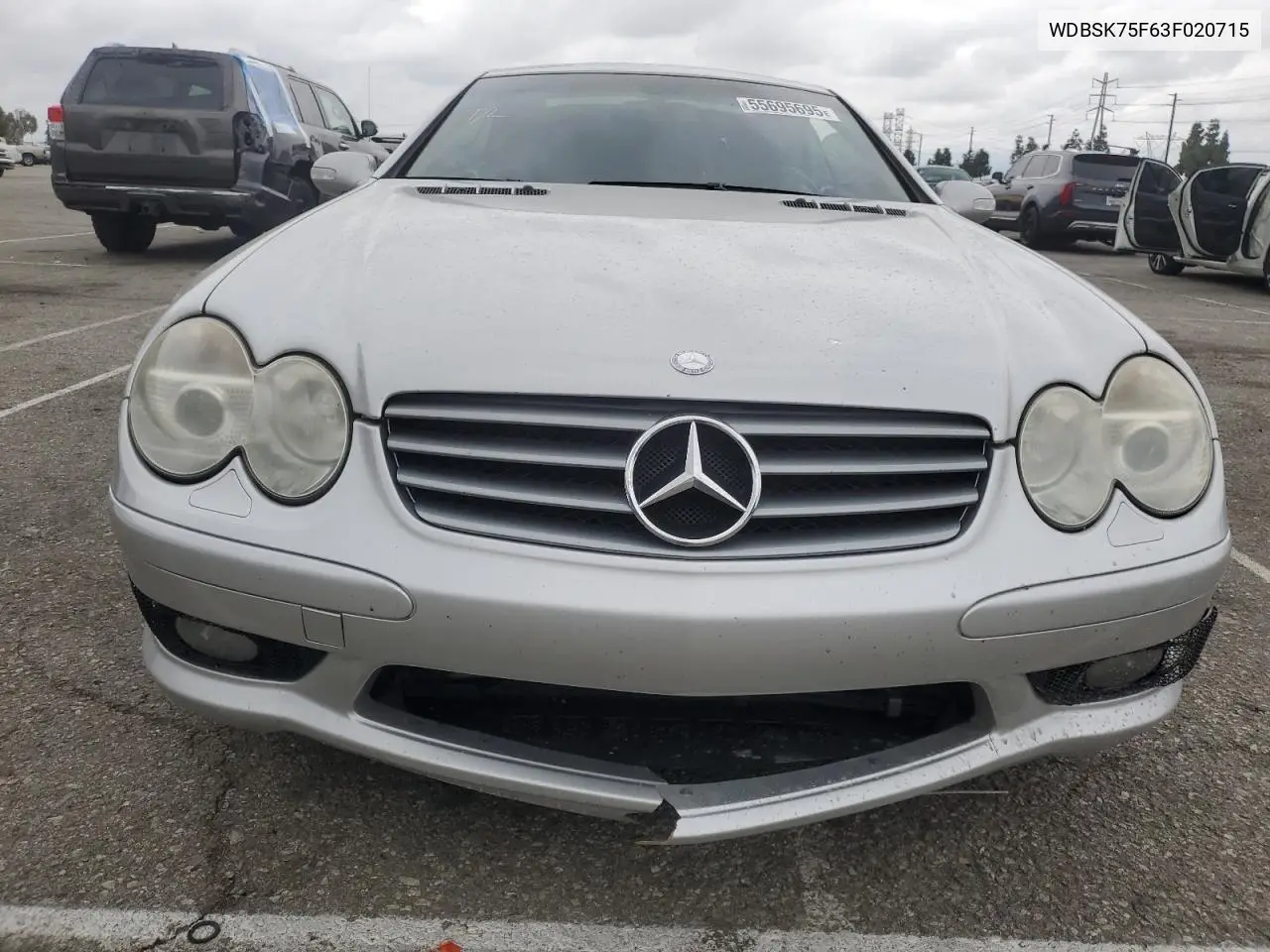 2003 Mercedes-Benz Sl 500R VIN: WDBSK75F63F020715 Lot: 55695695