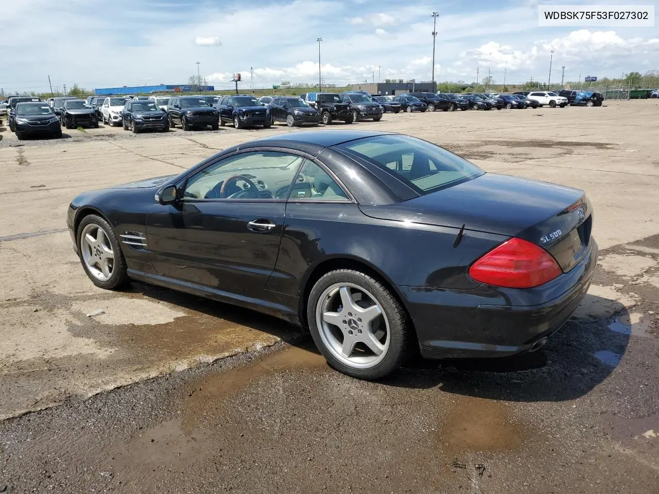 2003 Mercedes-Benz Sl 500R VIN: WDBSK75F53F027302 Lot: 56146825