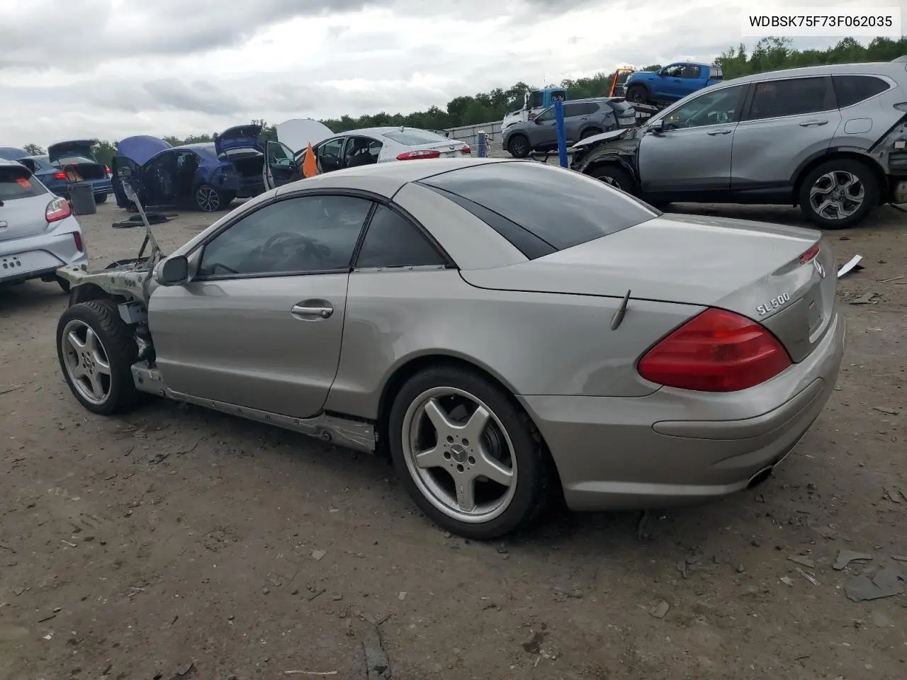 2003 Mercedes-Benz Sl 500R VIN: WDBSK75F73F062035 Lot: 56296375