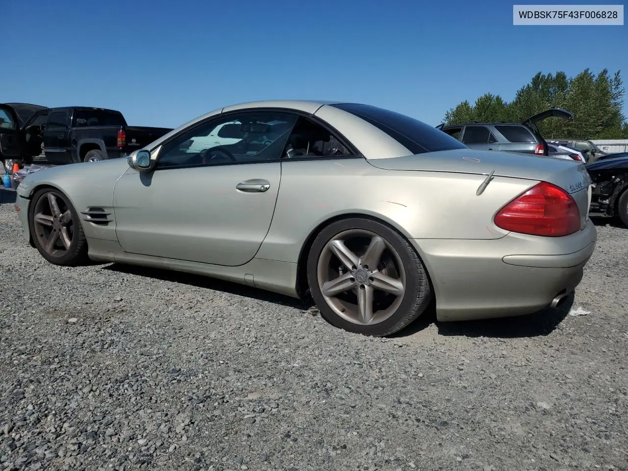 2003 Mercedes-Benz Sl 500R VIN: WDBSK75F43F006828 Lot: 59639995