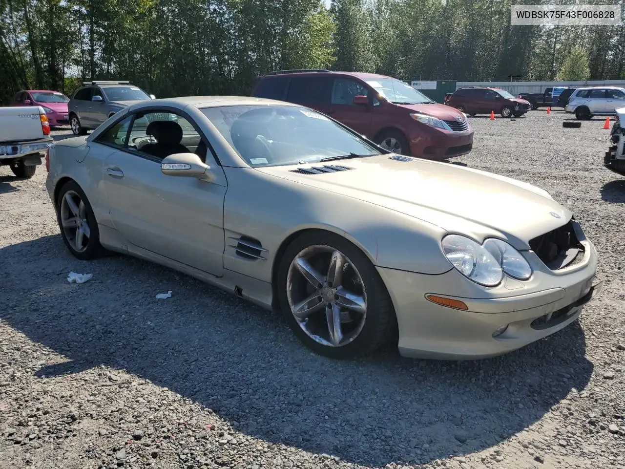 2003 Mercedes-Benz Sl 500R VIN: WDBSK75F43F006828 Lot: 59639995