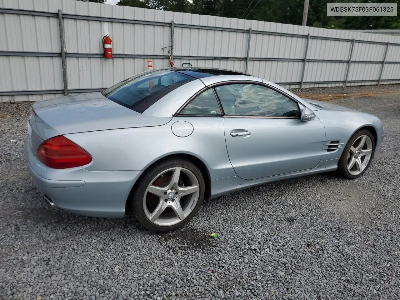 2003 Mercedes-Benz Sl 500R VIN: WDBSK75F03F061325 Lot: 60495645