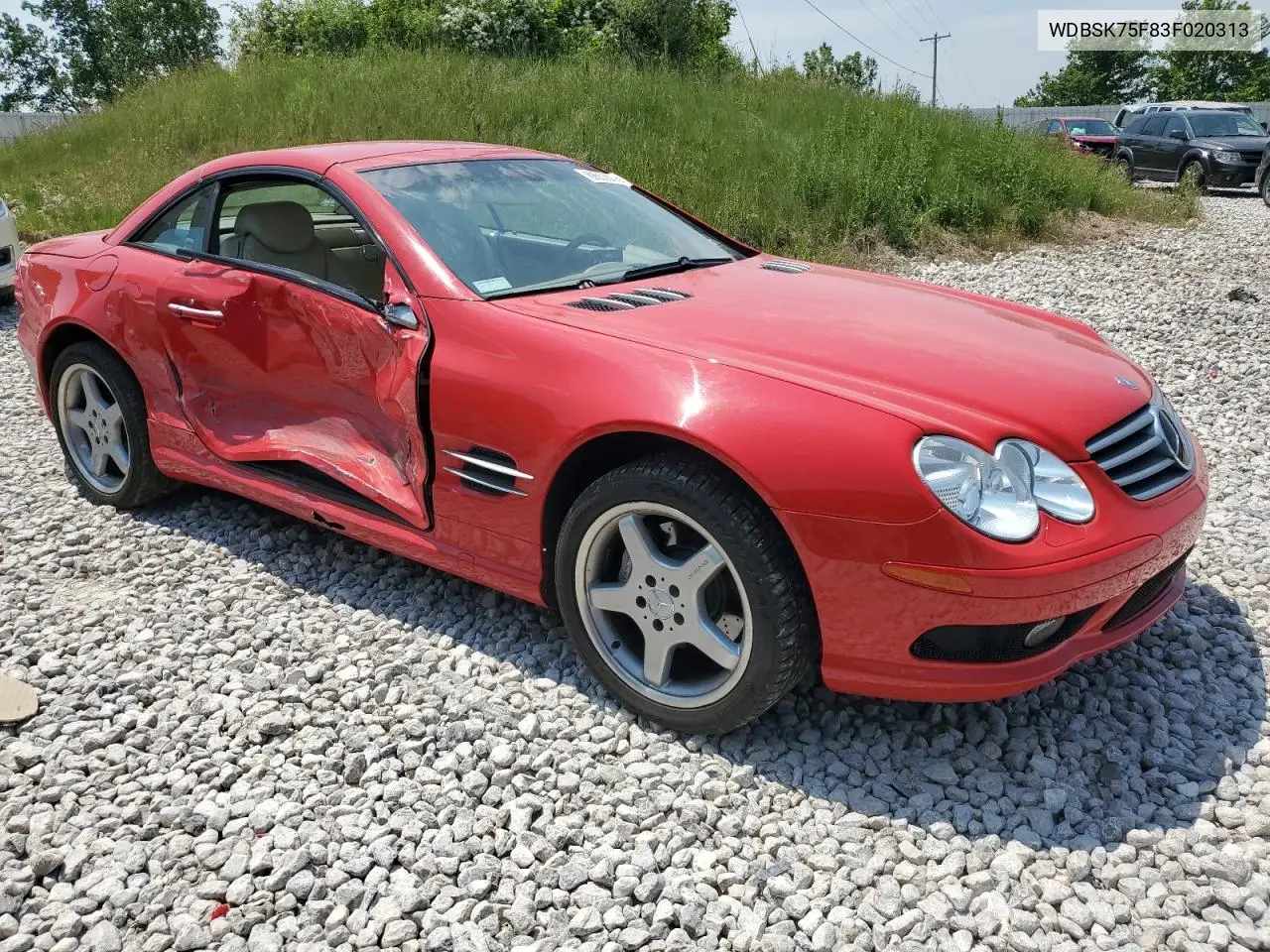 2003 Mercedes-Benz Sl 500R VIN: WDBSK75F83F020313 Lot: 60667045