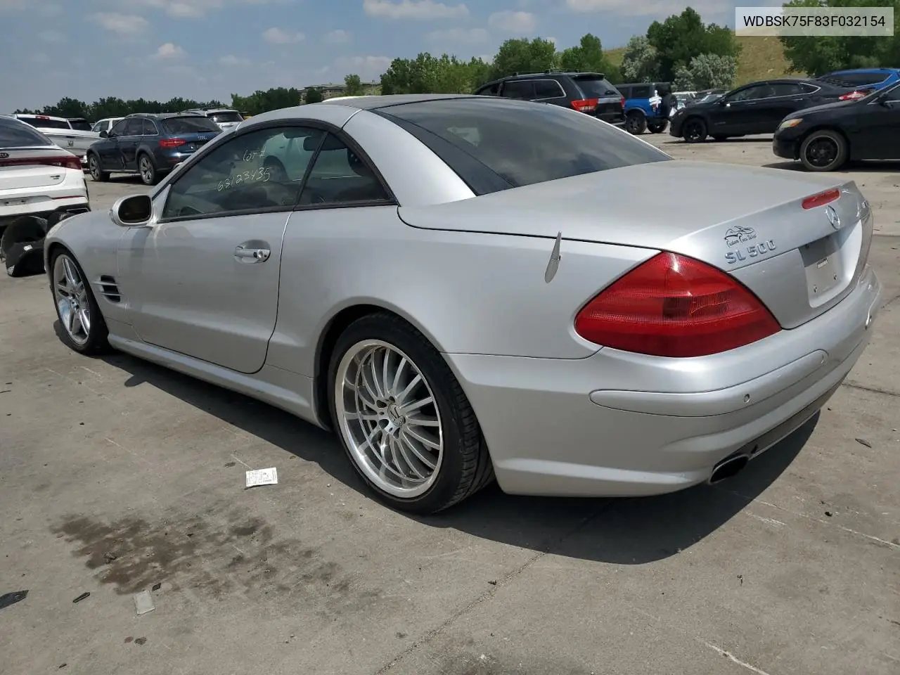 2003 Mercedes-Benz Sl 500R VIN: WDBSK75F83F032154 Lot: 63123435